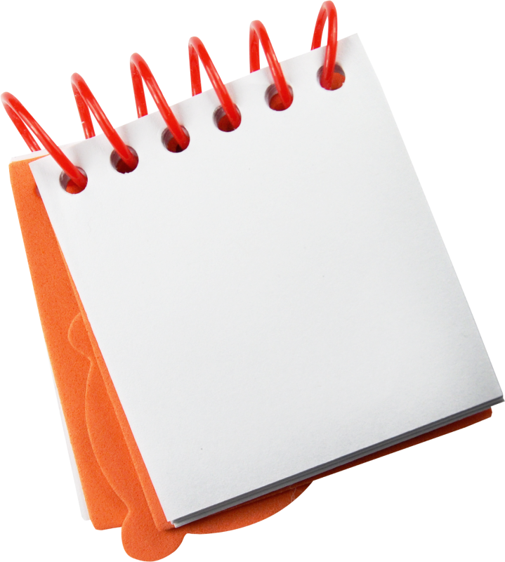 Блокнот на белом фоне