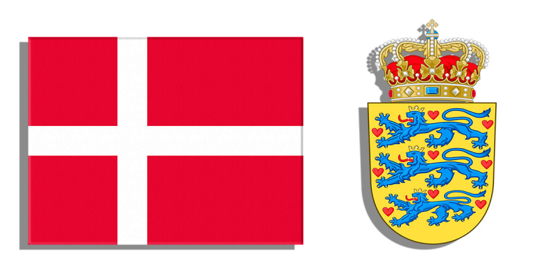 Королевство Дания флаг