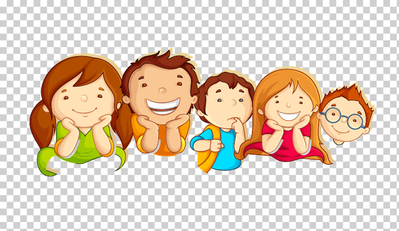 Дети на прозрачном фоне