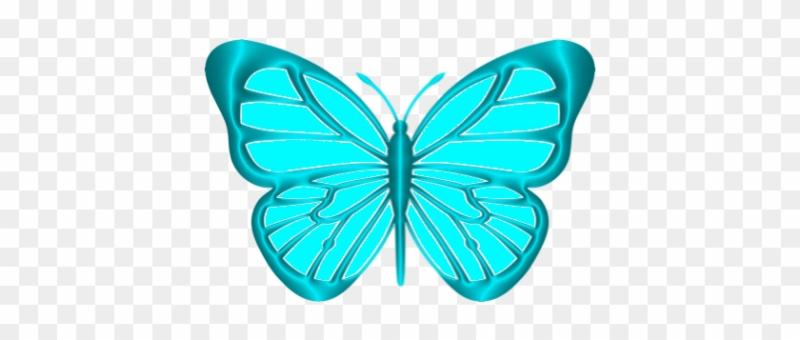 Бабочки мятного цвета