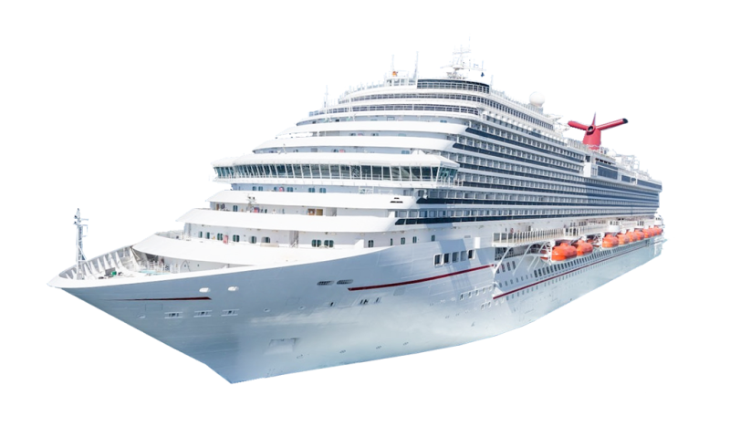 Круизный лайнер на прозрачном фоне