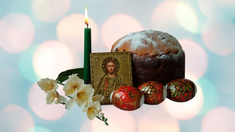 Пасхальный кулич без фона