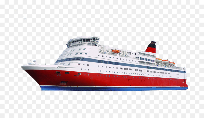 Теплоход на прозрачном фоне