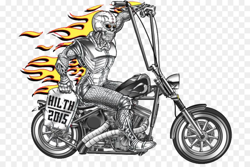 Мотоцикл байкерский рисунок