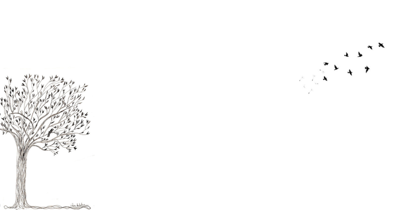 Дерево Минимализм на белом фоне