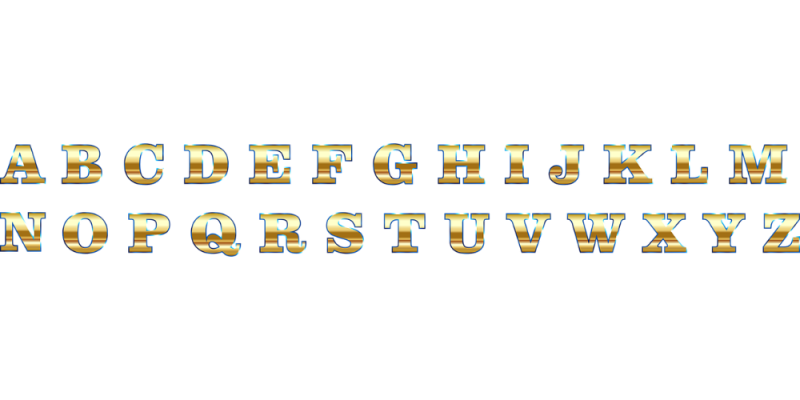 Золотые буквы