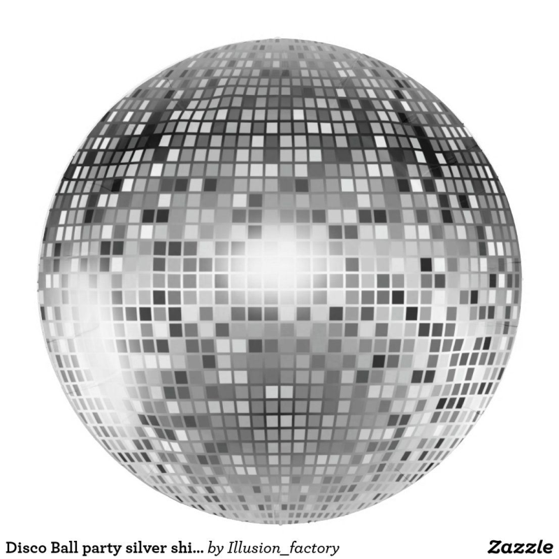 Диско шар на белом фоне