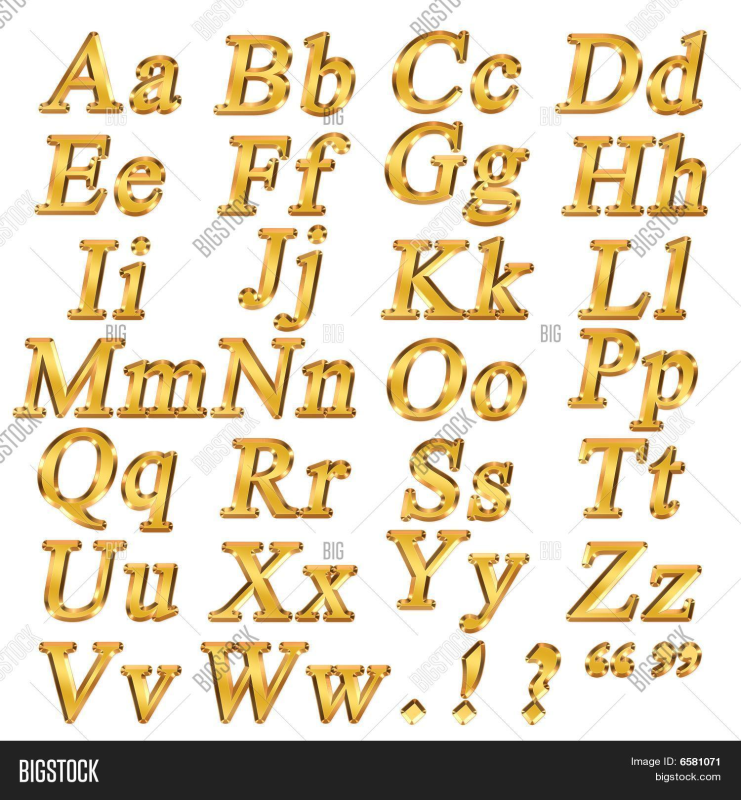 Золотые буквы