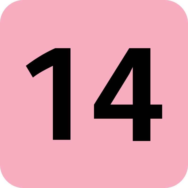 Цифра 14 красивая