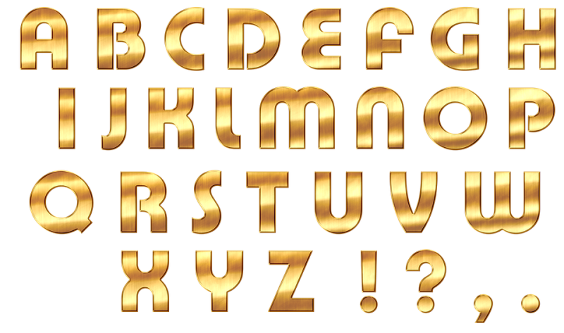 Красивые буквы на прозрачном фоне