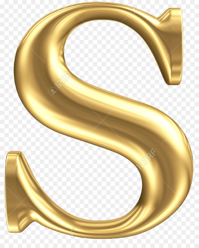 Буква s золото