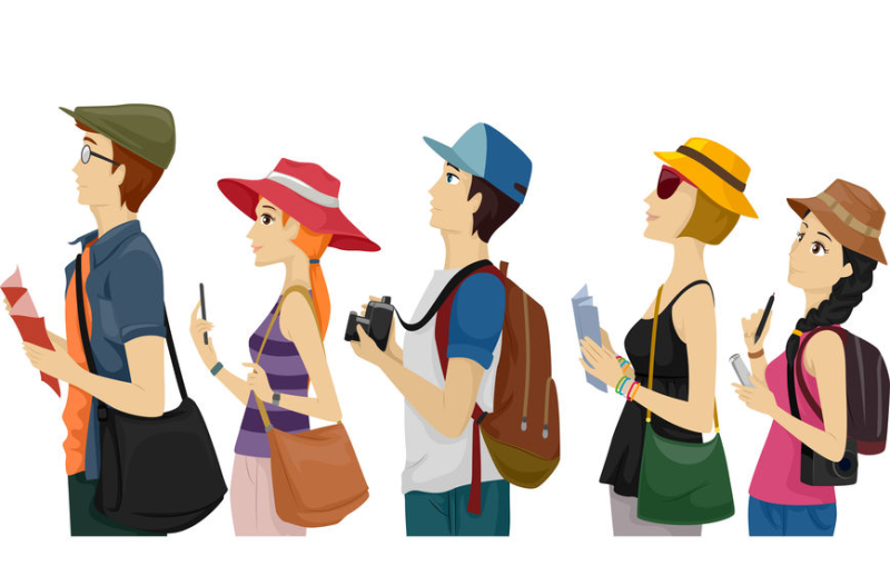 Турист иллюстрация