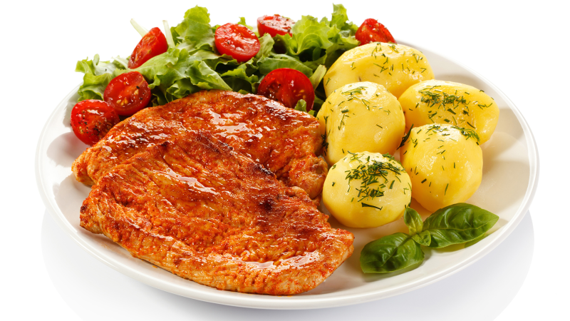 Красивые блюда на белом фоне