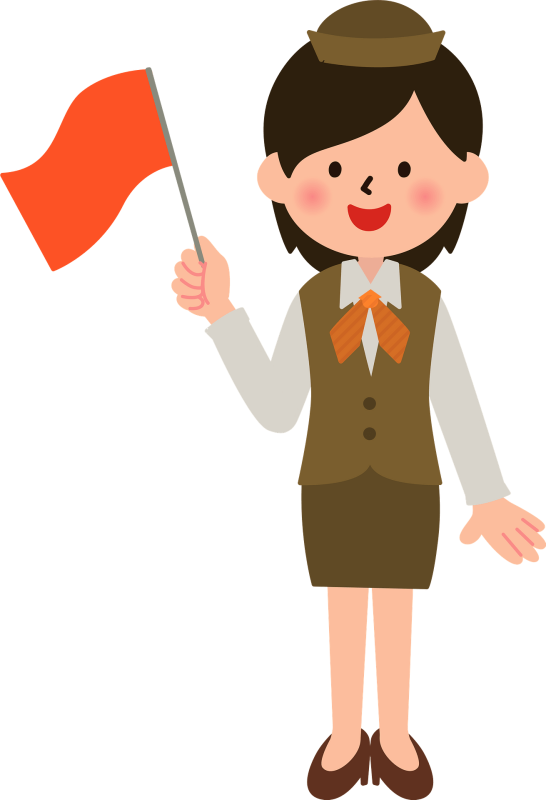 Экскурсовод на прозрачном фоне