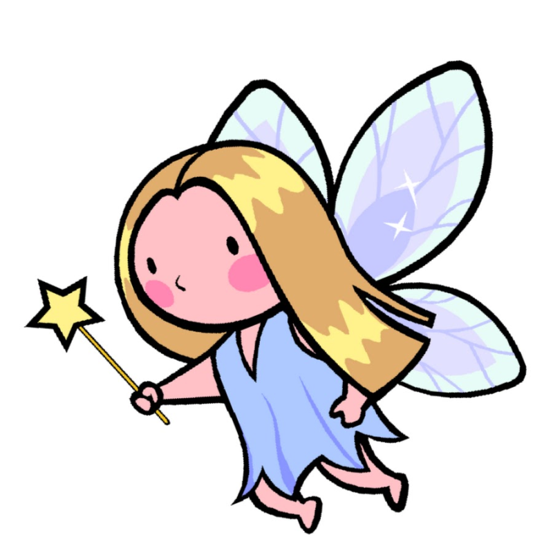 Сказочные феи на прозрачном фоне