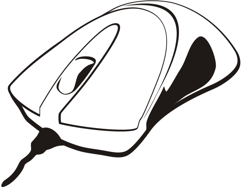 Компютерная мишка черно белая