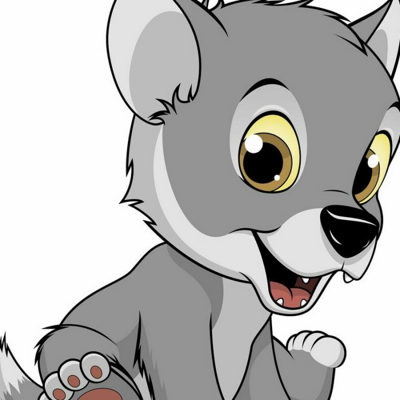 Волчонок мультяшный