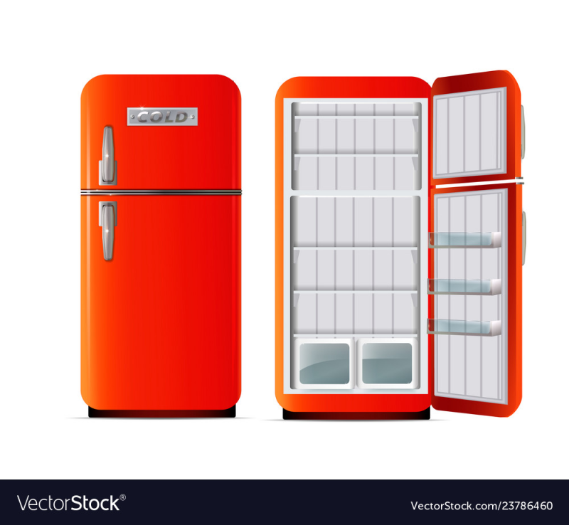 Холодильник с открытой дверцей