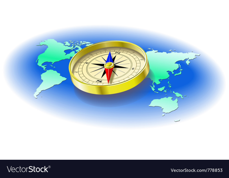 Изображение компаса на карте