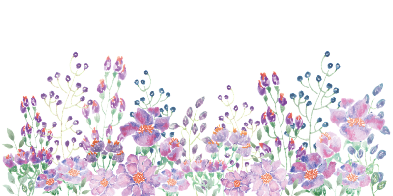 Цветочный орнамент акварель