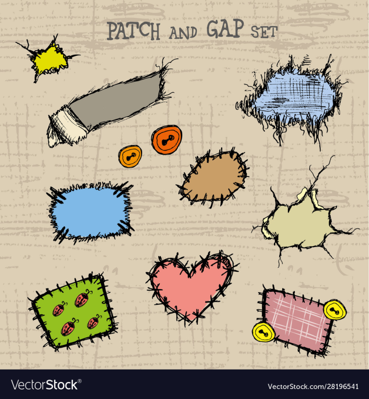 Заплатка рисунок карандашом