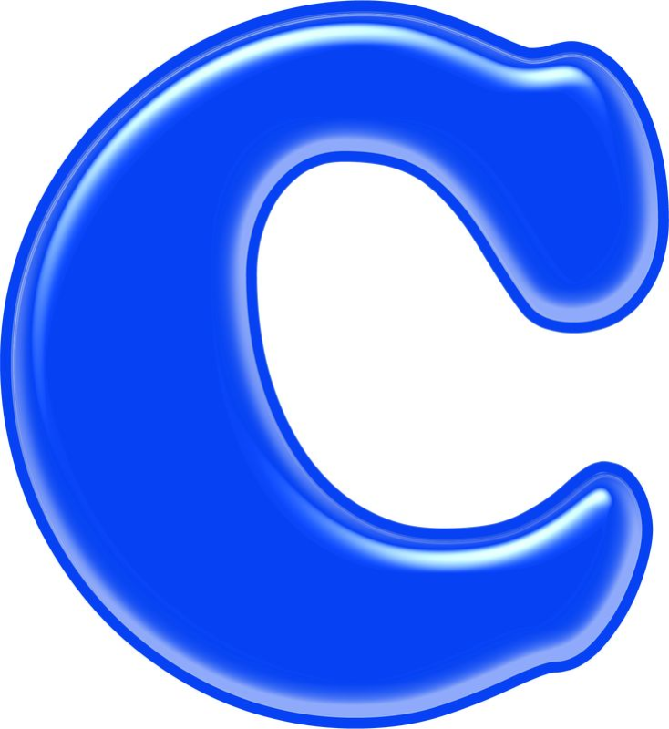 Буквы синие