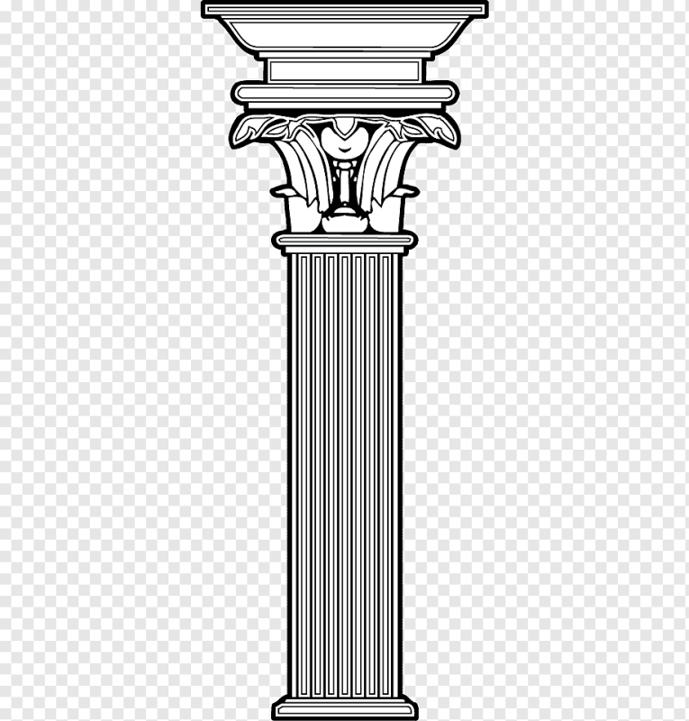 Колонна Коринфского ордера вектор