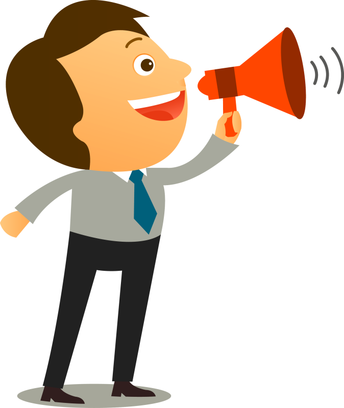 Человечек с рупором