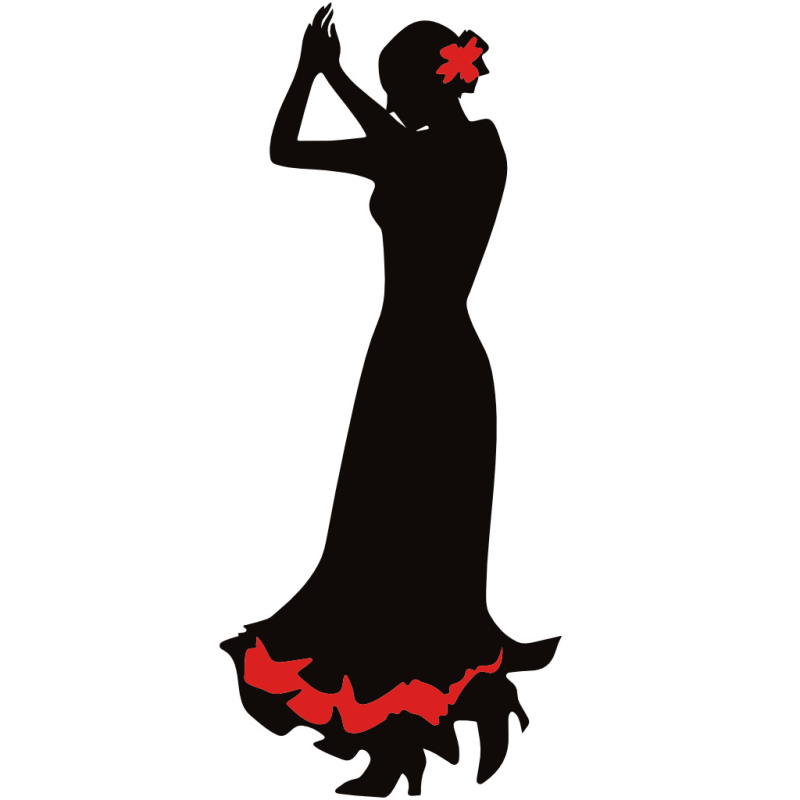 Танцовщица фламенко силуэт