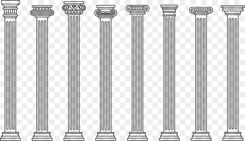 Ионическая колонна вектор