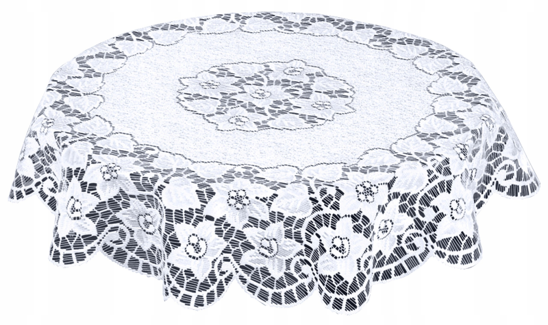 Скатерть белая круглая хофф 140