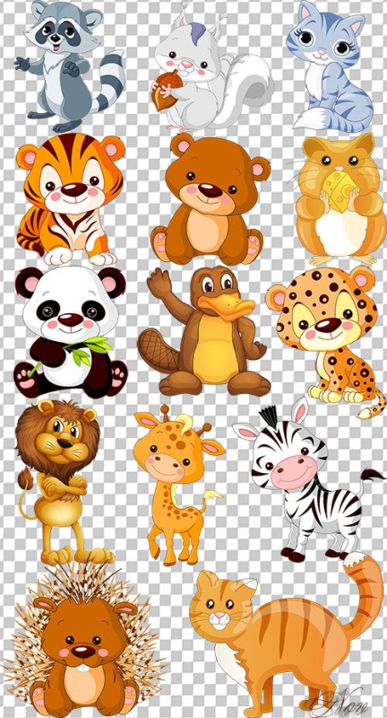 Мультяшные животные для детей