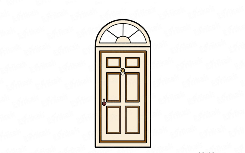 Дверь раскраска для детей