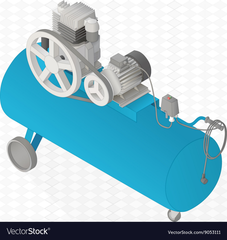 Поршневой компрессор 3д модель