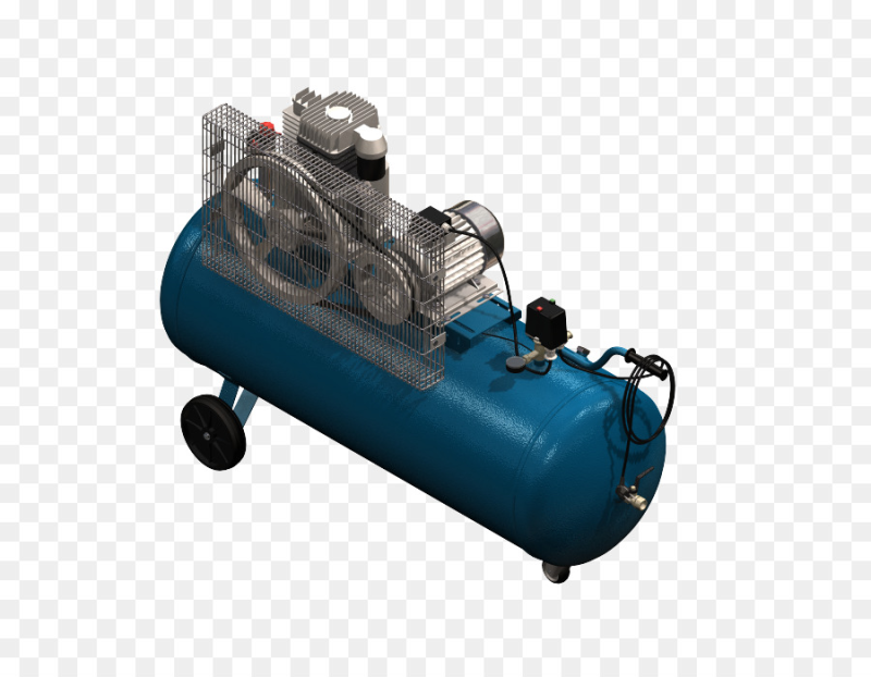 Компрессор на прозрачном фоне