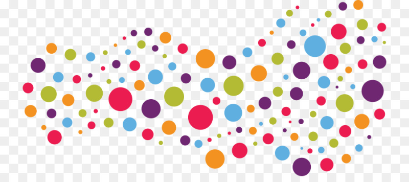 Разноцветные точки на прозрачном фоне