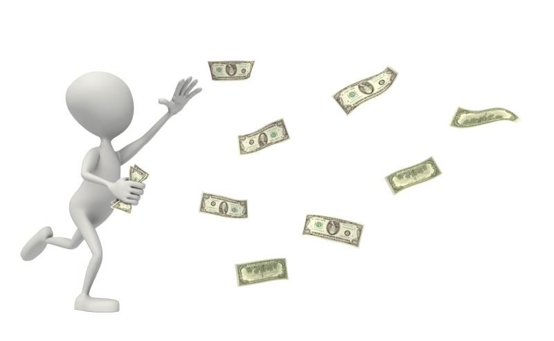 Белый человек с деньгами