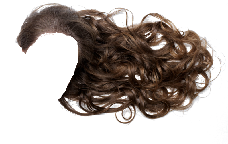 Локон волос на прозрачном фоне