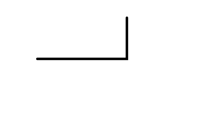 Прямые линии в углах на прозрачном фоне