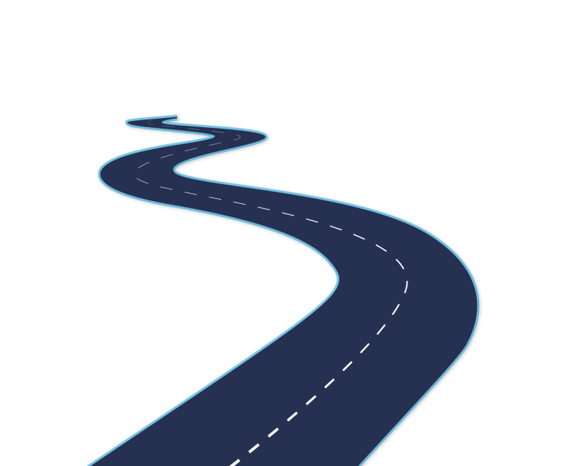 Дорога на белом фоне