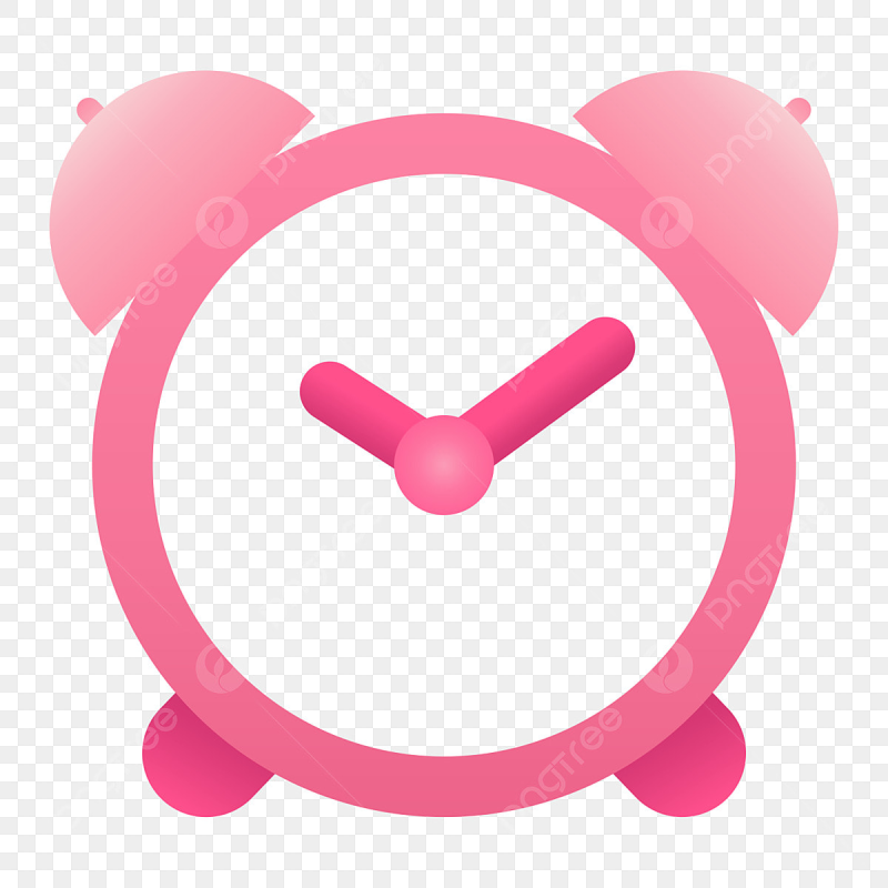 Розовый будильник для метрики