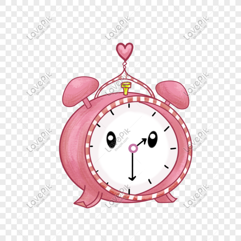 Розовый будильник для метрики