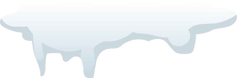 Сугробы снега на прозрачном фоне