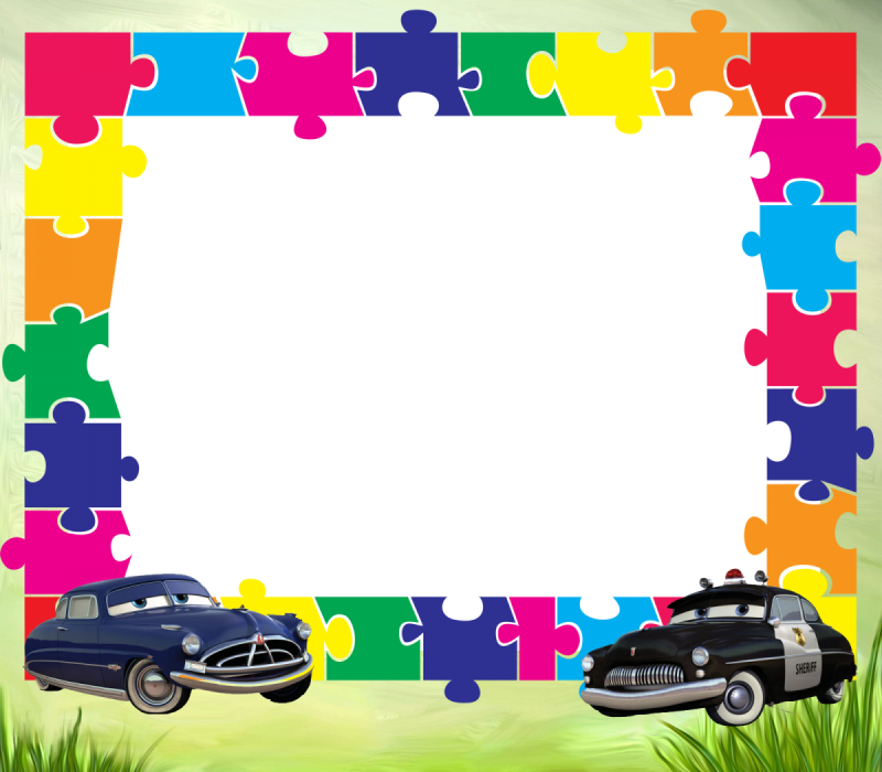 Рамка детская машинки