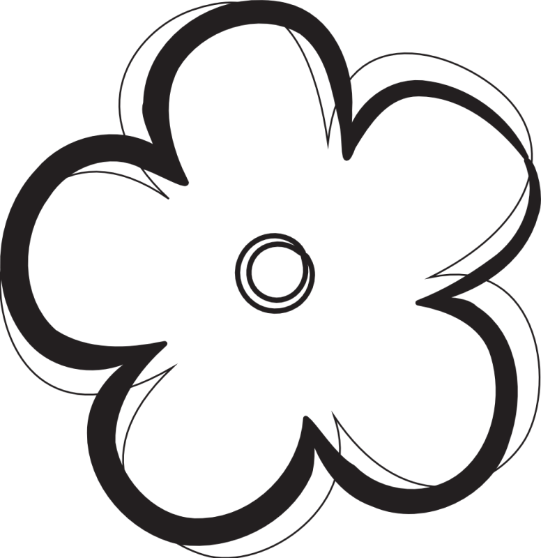 Цветочки черно белые