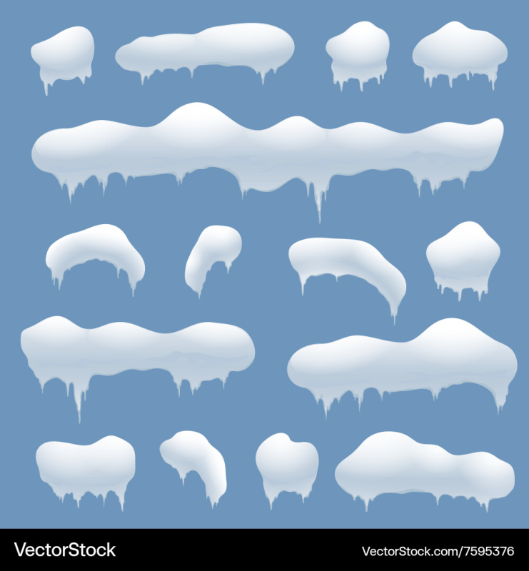 Снежные шапки на буквы