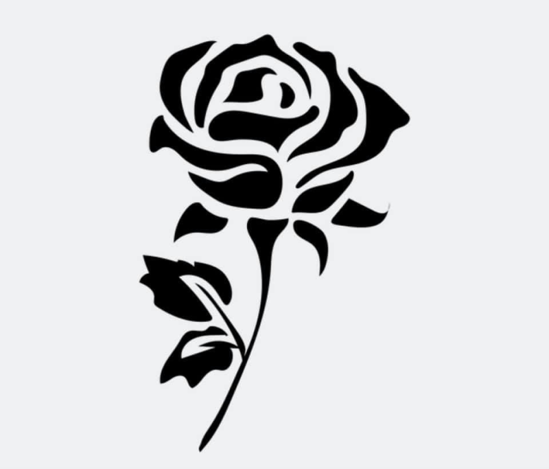 Роза силуэт
