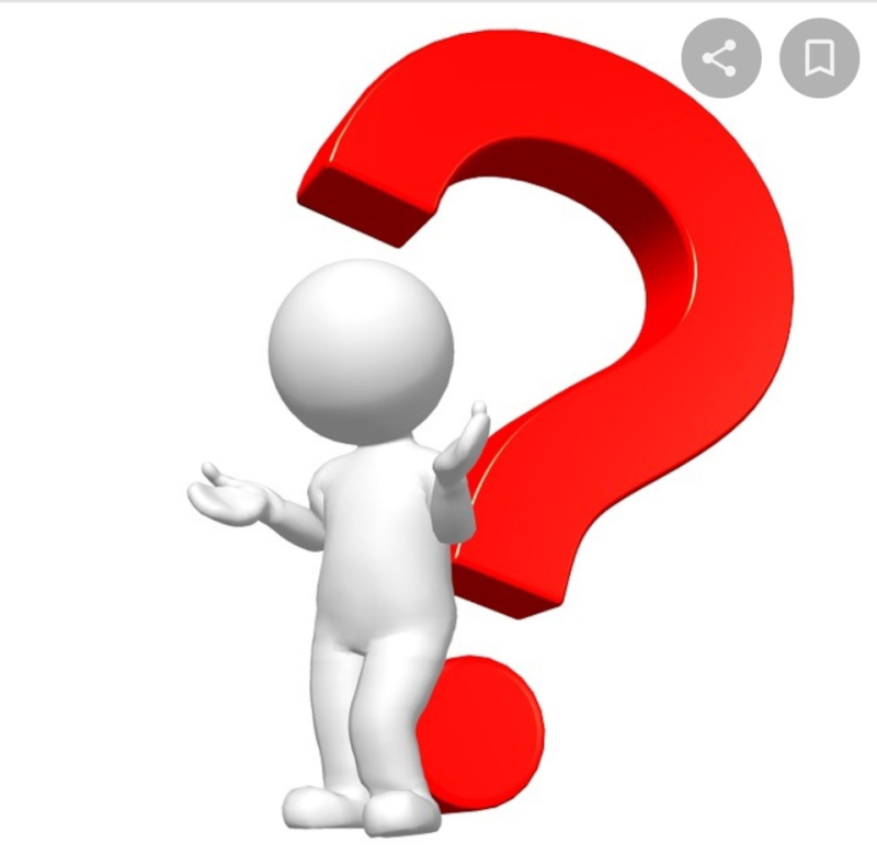 Человечек со знаком вопроса для презентации