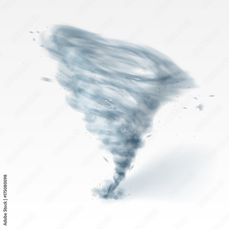 Смерч на белом фоне