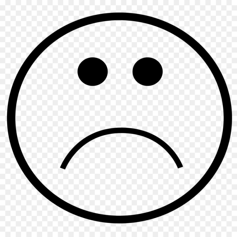 Грустный смайлик без фона